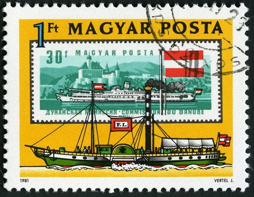 Hungria - 1981 - Navios - Comissao do Danubio Vapor FI - 1Ft
