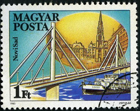 Hungria - 1985 - Pontes do Danubio - Novi Sad - 1Ft