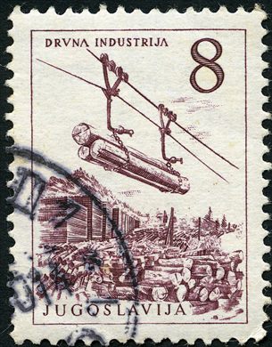 Jugoslavia - 1961 - Privreda - Industria da Madeira - 8Din