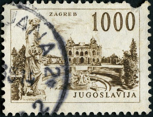 Jugoslavia - 1962 - Cidades Zagreb - 1000Din
