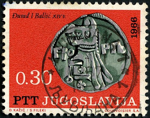 Jugoslavia - 1966 - Moedas Medievais Durad Balsic - 0.30Din