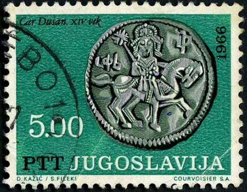 Jugoslavia - 1966 - Moedas Medievais Car Dusan - 5.00Din