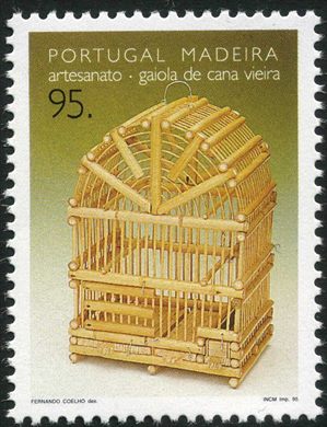 Madeira - 1995 - Artesanato - Gaiola de Cana Vieira - 95Esc00