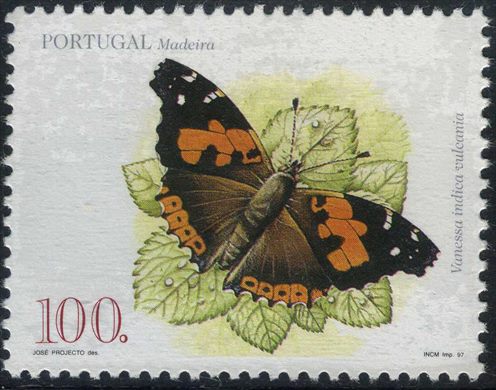 Madeira - 1997 - Fauna - Borboletas - Vanessa indica vulcania - 100Esc00