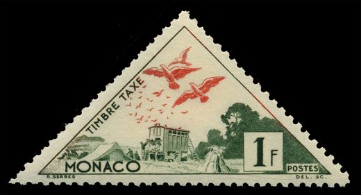 Monaco - 1953 - Timbre Taxe Transportes Pombos Correio - 1F