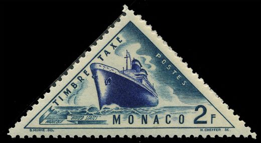 Monaco - 1953 - Timbre Taxe Transportes Paquete United States - 2F