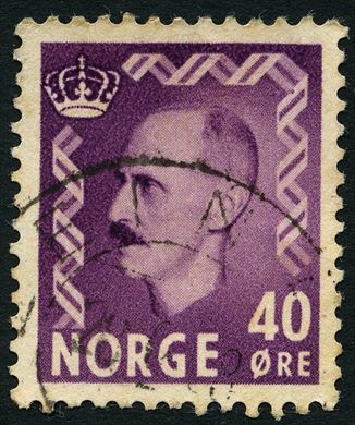 Noruega - 1950 - Rei Haakon VII - 40Ore