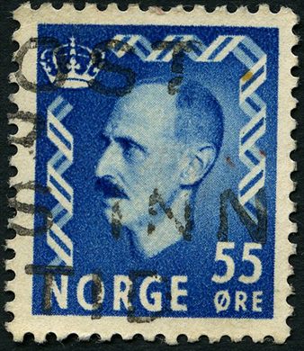 Noruega - 1951 - Rei Haakon VII - 55Ore