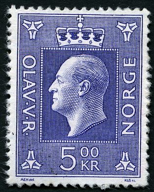 Noruega - 1969 - Rei Olav V - 5.00Kr