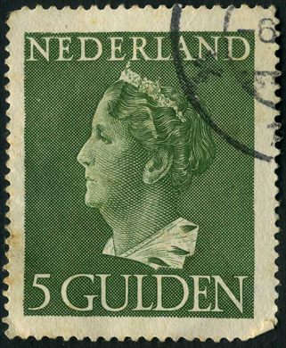 Paises Baixos - 1946 - Rainha Guilhermina - 5Gulden