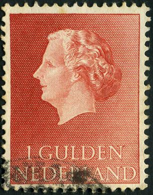Paises Baixos - 1946 - Rainha Guilhermina - 1Gulden