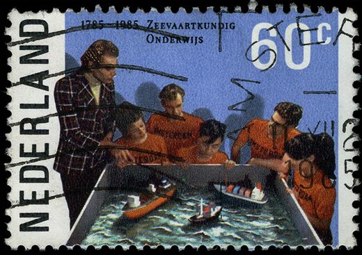 Paises Baixos - 1985 - 200 Anos Ensino Nautico - 60C