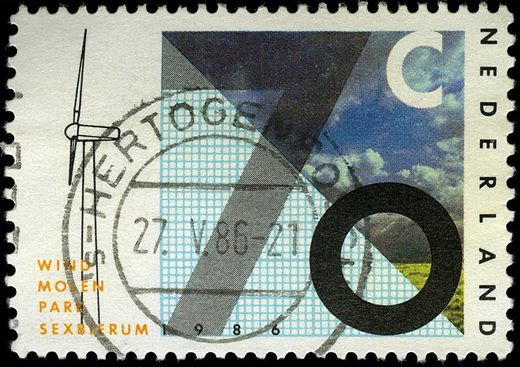 Paises Baixos - 1986 - Parque Eolico Sexbierum - 70C