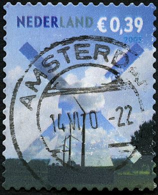Paises Baixos - 2006 - Definitivo Paisagem com Moinho - 0.39Euro