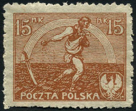 Polonia - 1921 - Definitiva Semeador - Siewca - 15Mk
