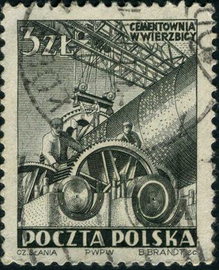 Polonia - 1952 - Plano Sexenal - Cimenteira de Wierzbica - 3Zl
