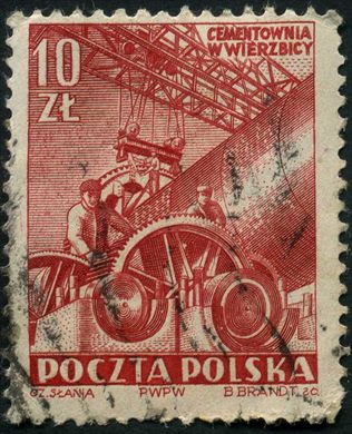 Polonia - 1952 - Plano Sexenal - Cimenteira de Wierzbica - 10Zl