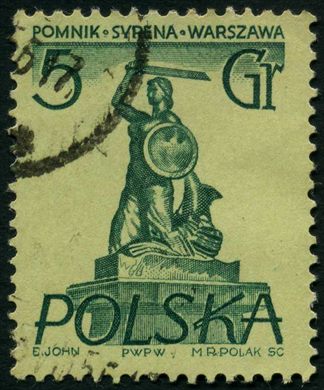 Polonia - 1955 - Monumentos Varsovia - Copernico - 40Gr