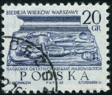 Polonia - 1965 - Sete Seculos de Varsovia - Tumulo dos Duques da Mazovia - 20Gr