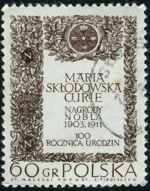 Polonia - 1967 - Maria Sklodowska Curie Centenario - 60Gr