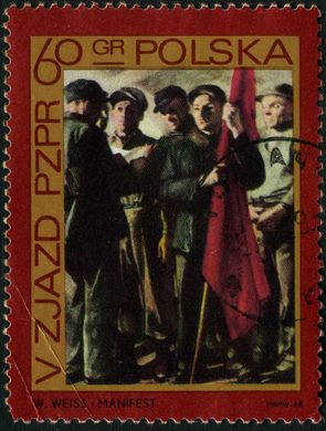 Polonia - 1968 - V Congresso PZPR - Manifest Wojciech Weiss - 60Gr