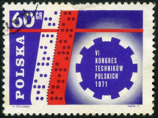 Polonia - 1971 - VI Congresso Tecnicos Polacos - Engrenagem - 60Gr