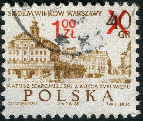 Polonia - 1972 - Sete Seculos de Varsovia - Camara Velha - 1.00Zl s 40Gr