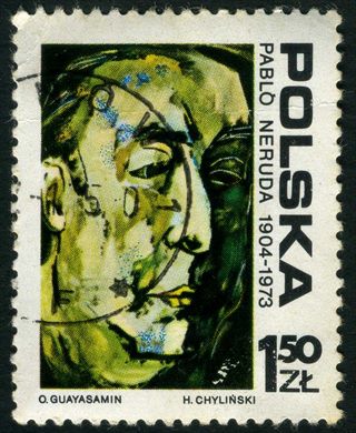 Polonia - 1974 - Homenagem a Pablo Neruda - Pintura de Guayasamin - 1.50Zl