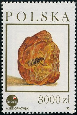Polonia - 1993 - Ambar - Ambar Limpido Inseto - 3000Zl