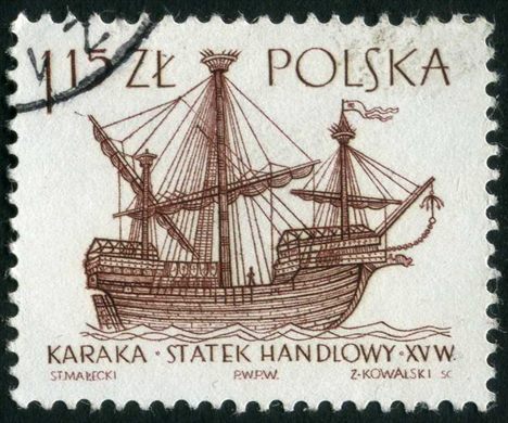 Polonia - Sem Data - Navios Historicos Barka Statek Handlowy XVw - 2Zl