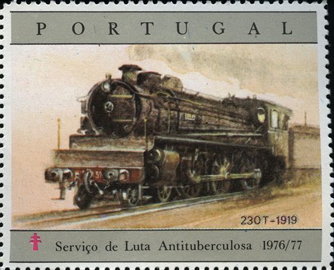 Portugal (Antituberculose) - 1976 - Comboios 230T 1919 - Sem Valor