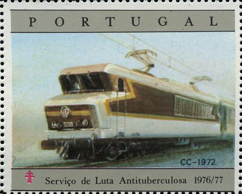 Portugal (Antituberculose) - 1976 - Comboios CC 1972 - Sem Valor