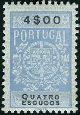 Portugal (Fiscal) - Sem Data - Estampilha Fiscal Serie B - 4Esc00