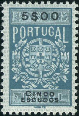 Portugal (Fiscal) - Sem Data - Estampilha Fiscal Serie B - 5Esc00