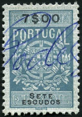 Portugal (Fiscal) - Sem Data - Estampilha Fiscal Serie B - 7Esc00