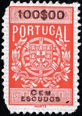 Portugal (Fiscal) - Sem Data - Estampilha Fiscal Serie B - 100Esc