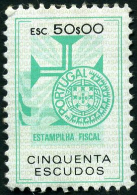 Portugal (Fiscal) - Sem Data - Estampilha Fiscal Serie C - 50Esc