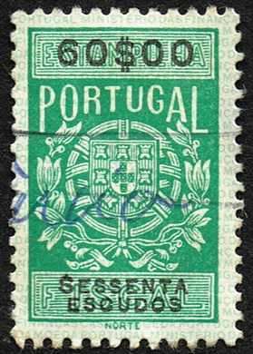 Portugal (Fiscal) - Sem Data - Estampilha Fiscal Serie B - 60Esc