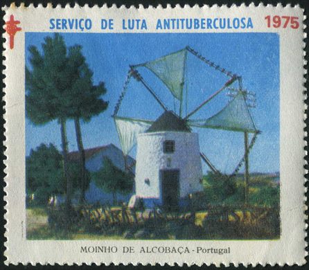 Portugal (IANT) - 1975 - Servico de Luta Antituberculosa Moinhos - Moinho de Alcobaca - Sem Valor
