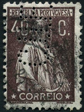 Portugal - 1912-1931 - Ceres Perfin - 40C