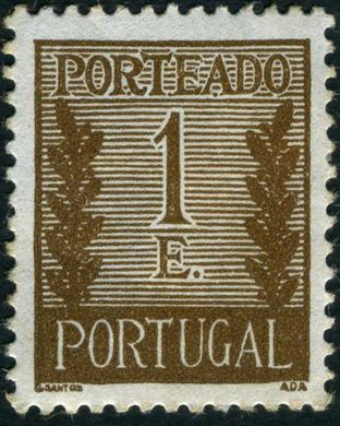 Portugal - 1940 - Porteado Algarismo e Ramos - 1Esc