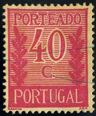 Portugal - 1940 - Porteado Algarismo e Ramos - 40C