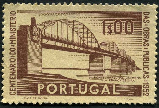 Portugal - 1952 - Centenario do Ministerio das Obras Publicas - 1Esc