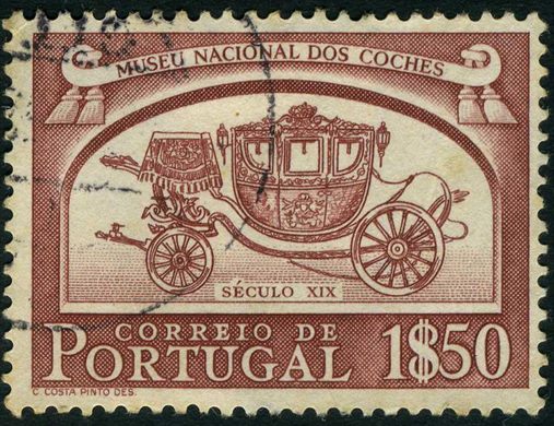 Portugal - 1952 - Museu Nacional dos Coches - Coche Seculo XIX - 1Esc50