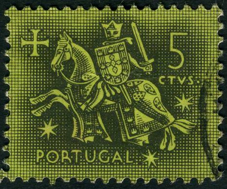 Portugal - 1953 - Selo de Autoridade do Rei D Dinis - 5Cts
