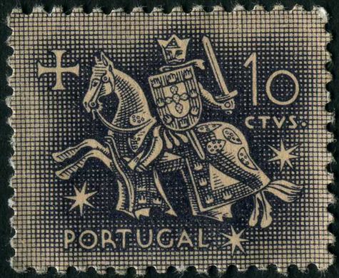 Portugal - 1953 - Selo de Autoridade do Rei D Dinis - 10Cts