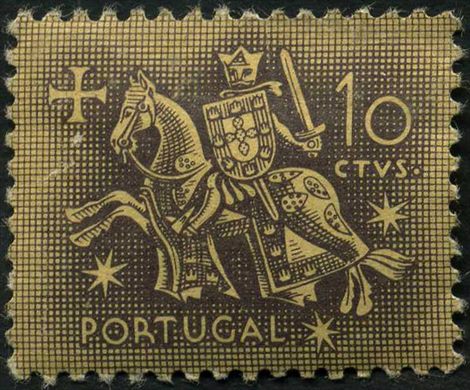 Portugal - 1953 - Selo de Autoridade do Rei D Dinis - 10Cts