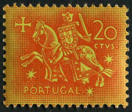 Portugal - 1953 - Selo de Autoridade do Rei D Dinis - 20Cts