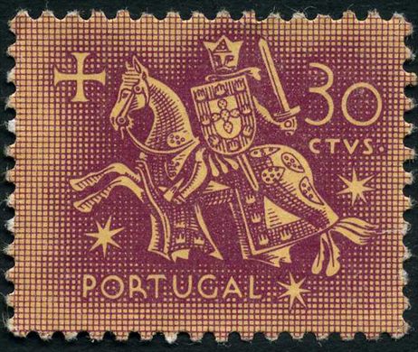 Portugal - 1953 - Selo de Autoridade do Rei D Dinis - 30Cts