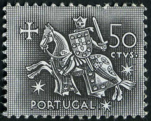 Portugal - 1953 - Selo de Autoridade do Rei D Dinis - 50Cts